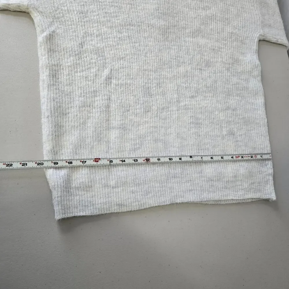 Pullover Knit Sweater Women's XL *** White Gray Heather